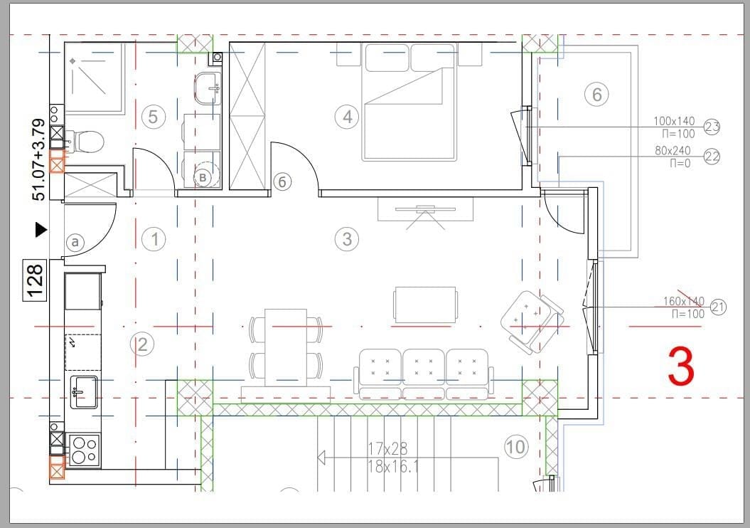 2-собен стан 54м² во градба, 7/11 kat, Керамидница - Гази Баба